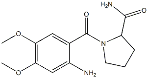 1-[(2-amino-4,5-dimethoxyphenyl)carbonyl]pyrrolidine-2-carboxamide Structure