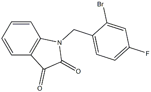 1-[(2-bromo-4-fluorophenyl)methyl]-2,3-dihydro-1H-indole-2,3-dione Structure