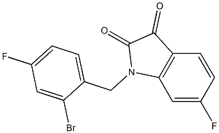 1-[(2-bromo-4-fluorophenyl)methyl]-6-fluoro-2,3-dihydro-1H-indole-2,3-dione|