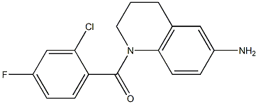 1-[(2-chloro-4-fluorophenyl)carbonyl]-1,2,3,4-tetrahydroquinolin-6-amine 化学構造式