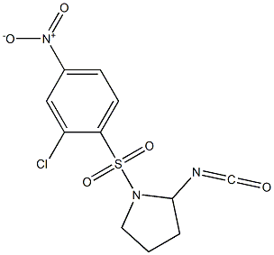 1-[(2-chloro-4-nitrobenzene)sulfonyl]-2-isocyanatopyrrolidine Structure