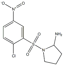 1-[(2-chloro-5-nitrobenzene)sulfonyl]pyrrolidin-2-amine 化学構造式