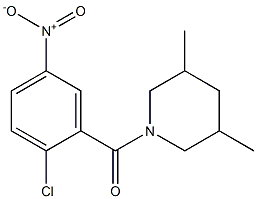 1-[(2-chloro-5-nitrophenyl)carbonyl]-3,5-dimethylpiperidine Structure
