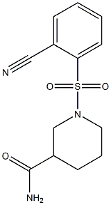 1-[(2-cyanophenyl)sulfonyl]piperidine-3-carboxamide Structure