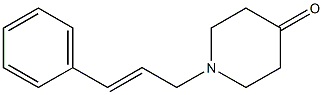 1-[(2E)-3-phenylprop-2-enyl]piperidin-4-one Structure