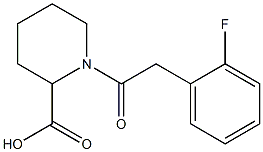 1-[(2-fluorophenyl)acetyl]piperidine-2-carboxylic acid Struktur