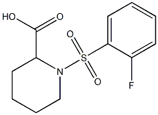 1-[(2-fluorophenyl)sulfonyl]piperidine-2-carboxylic acid|