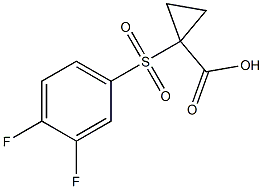 1-[(3,4-difluorophenyl)sulfonyl]cyclopropanecarboxylic acid Structure