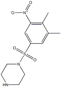 1-[(3,4-dimethyl-5-nitrobenzene)sulfonyl]piperazine Structure