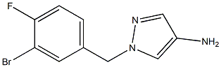 1-[(3-bromo-4-fluorophenyl)methyl]-1H-pyrazol-4-amine Structure