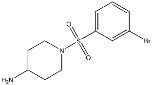 1-[(3-bromobenzene)sulfonyl]piperidin-4-amine Structure