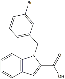 1-[(3-bromophenyl)methyl]-1H-indole-2-carboxylic acid Structure