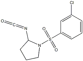 1-[(3-chlorobenzene)sulfonyl]-2-isocyanatopyrrolidine Structure