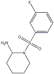 1-[(3-fluorobenzene)sulfonyl]piperidin-2-amine Struktur