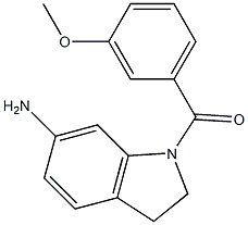 1-[(3-methoxyphenyl)carbonyl]-2,3-dihydro-1H-indol-6-amine,,结构式