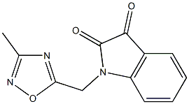 1-[(3-methyl-1,2,4-oxadiazol-5-yl)methyl]-2,3-dihydro-1H-indole-2,3-dione 化学構造式