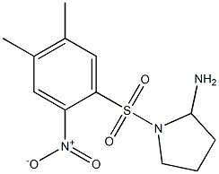 1-[(4,5-dimethyl-2-nitrobenzene)sulfonyl]pyrrolidin-2-amine,,结构式