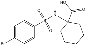 1-[(4-bromobenzene)sulfonamido]cyclohexane-1-carboxylic acid Structure