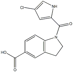 1-[(4-chloro-1H-pyrrol-2-yl)carbonyl]indoline-5-carboxylic acid Struktur