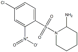 1-[(4-chloro-2-nitrobenzene)sulfonyl]piperidin-2-amine 结构式