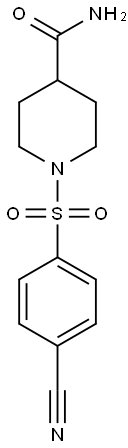 1-[(4-cyanophenyl)sulfonyl]piperidine-4-carboxamide