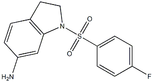 1-[(4-fluorobenzene)sulfonyl]-2,3-dihydro-1H-indol-6-amine Structure