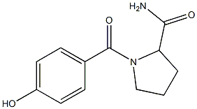 1-[(4-hydroxyphenyl)carbonyl]pyrrolidine-2-carboxamide,,结构式