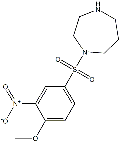 1-[(4-methoxy-3-nitrobenzene)sulfonyl]-1,4-diazepane,,结构式