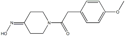 1-[(4-methoxyphenyl)acetyl]piperidin-4-one oxime Struktur