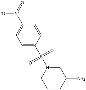 1-[(4-nitrobenzene)sulfonyl]piperidin-3-amine,,结构式