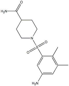 1-[(5-amino-2,3-dimethylbenzene)sulfonyl]piperidine-4-carboxamide Structure