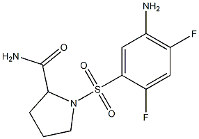 1-[(5-amino-2,4-difluorobenzene)sulfonyl]pyrrolidine-2-carboxamide Structure