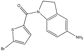 1-[(5-bromothiophen-2-yl)carbonyl]-2,3-dihydro-1H-indol-5-amine,,结构式