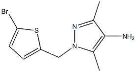 1-[(5-bromothiophen-2-yl)methyl]-3,5-dimethyl-1H-pyrazol-4-amine Struktur