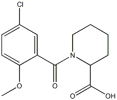 1-[(5-chloro-2-methoxyphenyl)carbonyl]piperidine-2-carboxylic acid