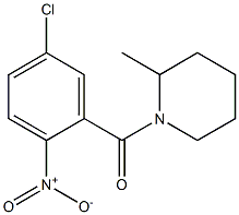1-[(5-chloro-2-nitrophenyl)carbonyl]-2-methylpiperidine,,结构式