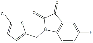 1-[(5-chlorothiophen-2-yl)methyl]-5-fluoro-2,3-dihydro-1H-indole-2,3-dione Structure