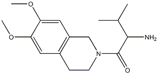 1-[(6,7-dimethoxy-3,4-dihydroisoquinolin-2(1H)-yl)carbonyl]-2-methylpropylamine 结构式