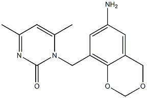 1-[(6-amino-2,4-dihydro-1,3-benzodioxin-8-yl)methyl]-4,6-dimethyl-1,2-dihydropyrimidin-2-one