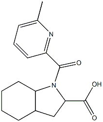 1-[(6-methylpyridin-2-yl)carbonyl]octahydro-1H-indole-2-carboxylic acid Structure