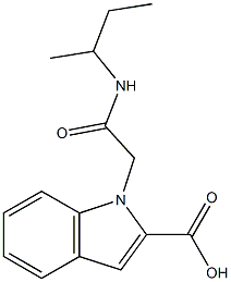 1-[(butan-2-ylcarbamoyl)methyl]-1H-indole-2-carboxylic acid,,结构式