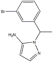 1-[1-(3-bromophenyl)ethyl]-1H-pyrazol-5-amine Struktur