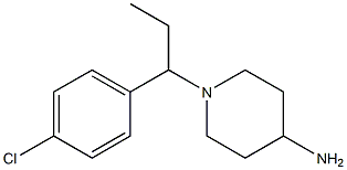 1-[1-(4-chlorophenyl)propyl]piperidin-4-amine 结构式