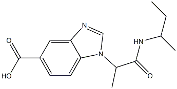  1-[1-(butan-2-ylcarbamoyl)ethyl]-1H-1,3-benzodiazole-5-carboxylic acid