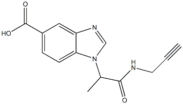 1-[1-(prop-2-yn-1-ylcarbamoyl)ethyl]-1H-1,3-benzodiazole-5-carboxylic acid|