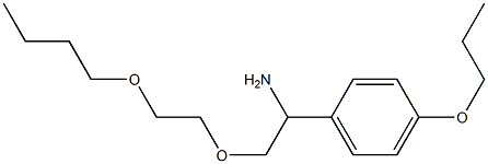 1-[1-amino-2-(2-butoxyethoxy)ethyl]-4-propoxybenzene Structure