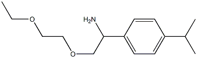 1-[1-amino-2-(2-ethoxyethoxy)ethyl]-4-(propan-2-yl)benzene|