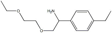 1-[1-amino-2-(2-ethoxyethoxy)ethyl]-4-ethylbenzene Structure