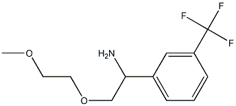 1-[1-amino-2-(2-methoxyethoxy)ethyl]-3-(trifluoromethyl)benzene 结构式