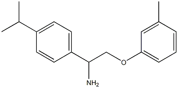 1-[1-amino-2-(3-methylphenoxy)ethyl]-4-(propan-2-yl)benzene Structure